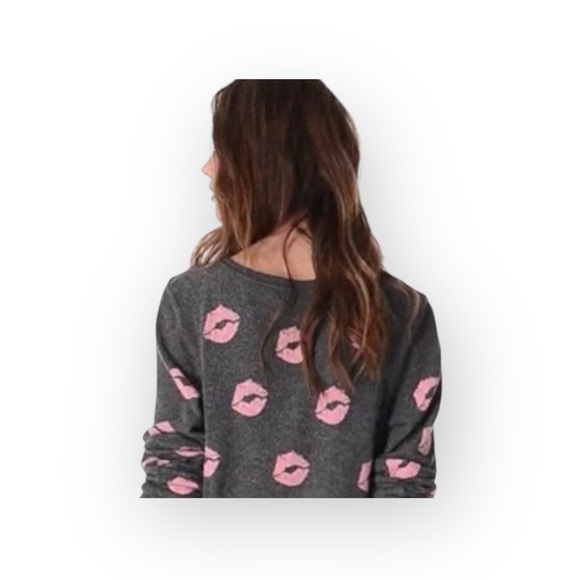 HTF: new Wildfox Couture ᪥ Covered in Kisses ᪥ Lips Roadtrip BBJ ᪥ Dirty Black - Picture 13 of 16